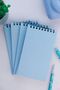 4-Piece Checkered Notebook Set Colorful Notebook 9 X 15 cm 50 Sheets Spiral Notebook School Notebook Blue - 3