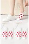 Women's 5 Pairs of Invisible Heart White Ballerina Socks