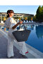 Jute Button Multicolor Women's Beach Bag Accessory Daily Casual Bag Natural Handmade Stylish Bag - 3