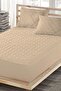 Colorful Mattress Protector Mattress Set (TOTAL 3 PIECES) 100% Cotton Quilted Single Double King Beige - 2