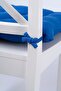 Daisy Pofidik Blue Chair Cushion with Special 9-Stitch Lacing - 3