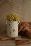 Black Patterned Vase with Handle - Decorative Handmade and Spoon Holder