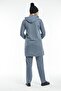 Women's Hijab Indigo Hooded Sleeve Striped Tracksuit Set - 6