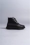 Slw204 Franca Lace-Up Skin Men's Sports Boots St Black - 4