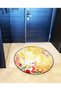 Multicolored Abstract Patterned Round Woven Base Modern Decorative Carpet 6167 - 4