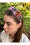 Bym518 Design Evening Dress Hand Embroidered Hair Accessory Wedding Henna Engagement after Party Lilac Women's Hair Crown - 3