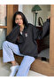 Japan Print Hooded Seasonal Embroidered Cardigan Sweatshirt - 2