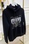 Crystal Stone Inside Fleece Pocket Hooded Three Thread Ribbon Women's Sweatshirt - 3