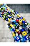 Flat Glass Evil Eye Beads 10 Mm (Average 35 Pieces) - 2