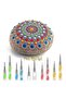 ACRYLIC HANDLE POINT BEAD EMBOSSED SET (5 PIECES)
