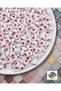 25g Flat White with Red Heart Beads, flat 4x7mm Heart Jewelry Making Beads (25 Gr, ~190 Pieces) - 2