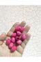 20 Mm Oval Fuchsia Color Oval Wooden Beads - (20 Pieces) - 2