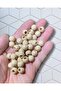 10mm Cream Plastic Beads 100 Pieces - 2