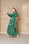 Green Top Floral Women's Green Summer Buttoned Dress 1106 - 5