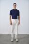 Premium Striped Navy Blue Knitwear T-Shirt - 3