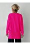Women's Fuchsia Side Buttoned V-Neck Sweater - 3