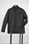 Men's Black Quilted Jacket Coat Parquet - 2