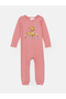 Lcw Baby Peach Printed Crew Neck B'Ambi Printed Baby Girl Jumpsuit 2-Piece - 2