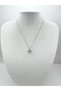 Silver Color Pink Heart Stone Steel Necklace (40cm) - 2