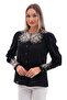 Women's Plus Size Silver Glitter Brode Lace Fabric Shirt G0054 - 6