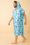 Beach Vibes Pattern Adult Surfing Summer Poncho Hooded Beach Towel Beach Dress - 3