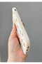 iPhone 12 Heart Detail Chamomile Patterned Ecru Case - 3