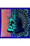 Buddha Illuminates the Darkness / Glowing Wall Drape Uv Activated Tapestry with Neon Blacklight