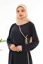 Tied Prayer Dress Navy Blue - 2