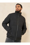 High Neck Padded Puffer Jacket With Badge Detail - 5