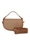 Women's Camel Shoulder and Hand Bag - Crossbody Bag with Strap - 3