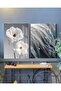 | Anthracite Gray Combination Infinity Flower and Right | Framed Glass Painting 2 Vertical - 2