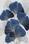 | Navy Blue-Silver Combination Infinity Flowers | Framed Tempered Glass Table 2 Vertical - 3