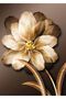 Hari̇kabi̇rev | Loved Flower Bunch Combination Gold | Framed Glass Table 2 Pieces Vertical - 2
