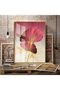 Hari̇kabi̇rev | Pink-Gold Eternal Flower Right | Framed Tempered Glass Table Single Vertical