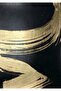 Hari̇kabi̇rev | Black-Gold Abstract Patterned Model 3 | Framed Tempered Glass Table Single Vertical - 2