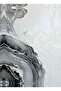 Hari̇kabi̇rev | Black-White Wave Abstract Combination 1 | Framed Glass Table 2 Pieces Vertical - 2