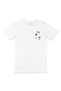 White T-shirt with Italy Map and Flag Pocket Logo Design