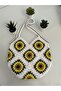 Handmade Women's Shoulder Bag with Sunflower Motif