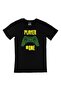 Black T-Shirt with Pink Player One Pocket Logo Design