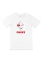 White T-Shirt with Chucky Pocket Logo Design