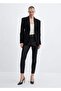 Leather look leggings with slits on the legs - 2