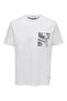 Men's White T-Shirt -22025286 Onsperry Life Reg Leaf SS Pockettee Noos - 4