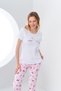 24147 Women's Printed Bottom Patterned Pajama Set - 4