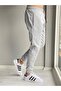 Men's Gray Plain Basic Sweatpants Lycra Slimfit Model