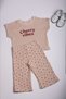 Seersucker Cherry Vibes Girls' Pants Suit - 2