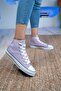 Long Lilac Linen Unisex Sneaker - Sports Shoes