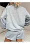 Women's Gray Half-Zip University of Oxford Printed Stand Collar Sweatshirt - 2