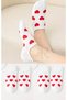 Women's 5 Pairs of Invisible Heart White Ballerina Socks - 2