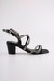 Girl's evening dress shoes, children's evening dress high-heeled shoes, girls' transparent stone detailed high-heeled shoes. - 3