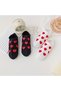 Women's 10 Pairs of Heart-Shaped Black-White Invisible Ballerina Socks - 7